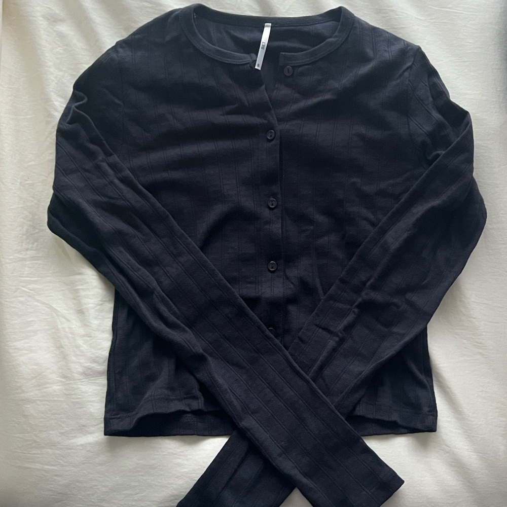 SET Active Pointelle Navy Cardigan